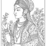 Mughal art coloring pages for Adults