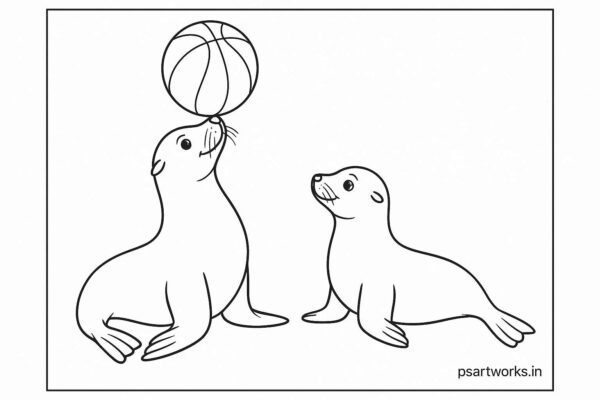 Sea Animal Coloring Pages For Kids