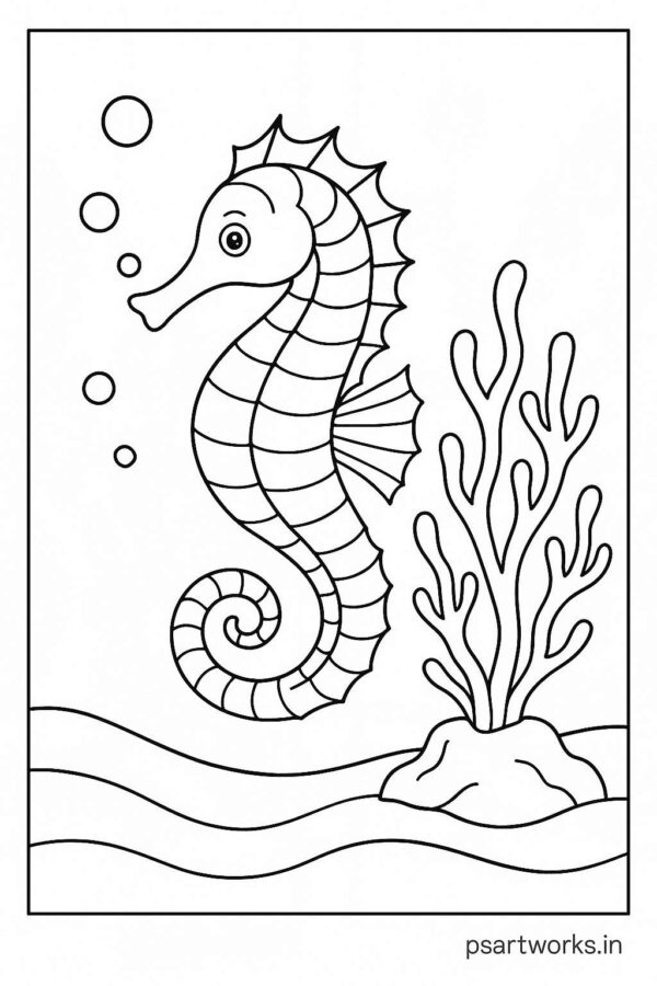 Sea Animal Coloring Pages For Kids
