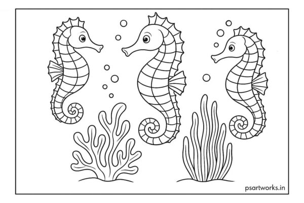 Sea Animal Coloring Pages For Kids