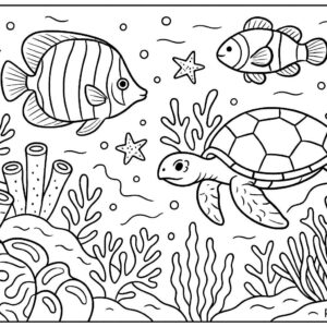 Sea Animal Coloring Pages For Kids