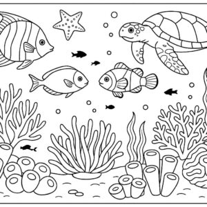 Sea Animal Coloring Pages For Kids