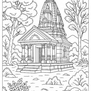 Temple coloring pages