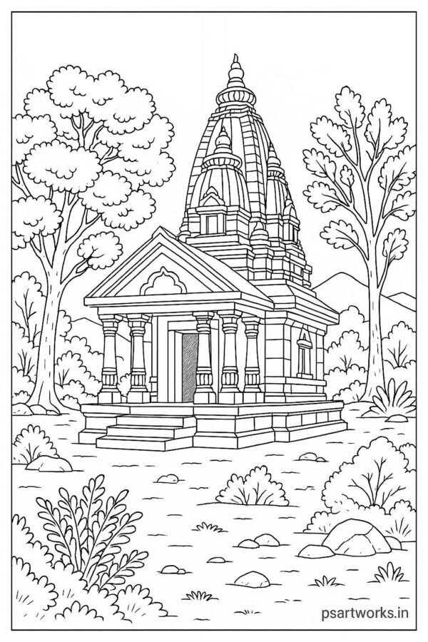Temple coloring pages