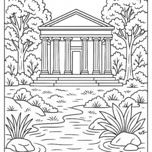 Temple coloring pages