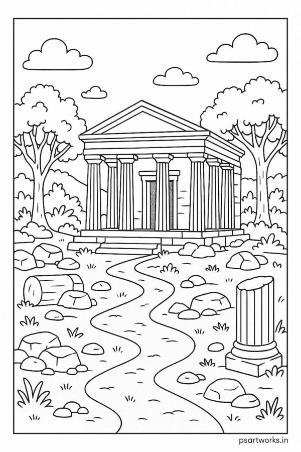Temple coloring pages