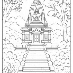 Temple coloring pages