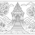 Temple coloring pages