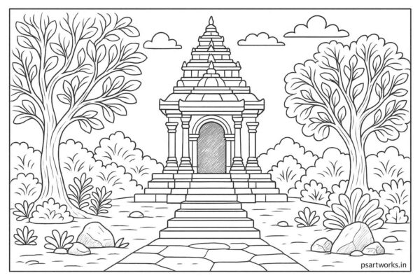 Temple coloring pages