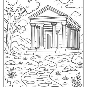 Temple coloring pages