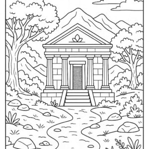 Temple coloring pages