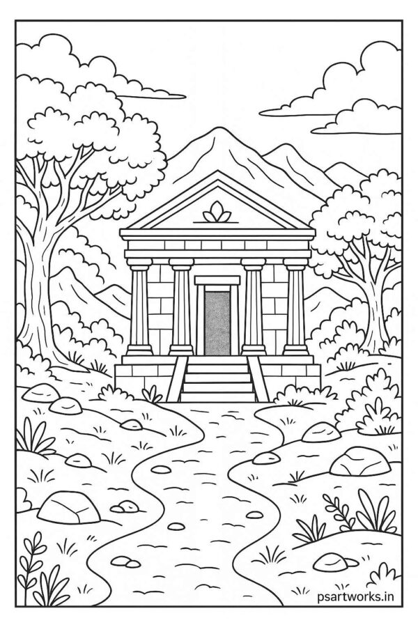 Temple coloring pages