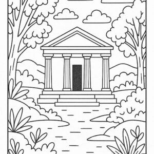 Temple coloring pages