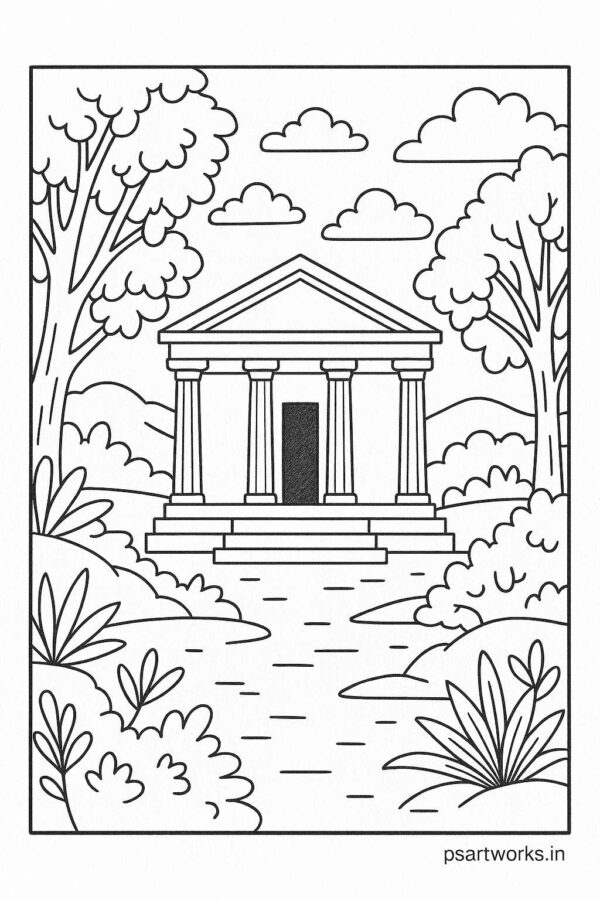 Temple coloring pages