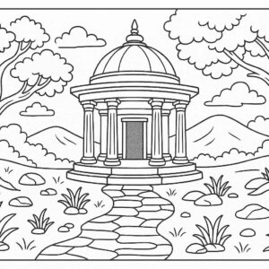 Temple coloring pages