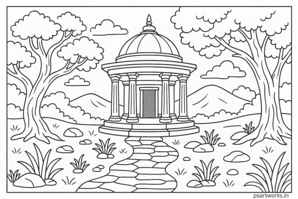 Temple coloring pages