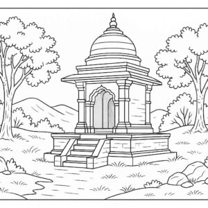 Temple coloring pages