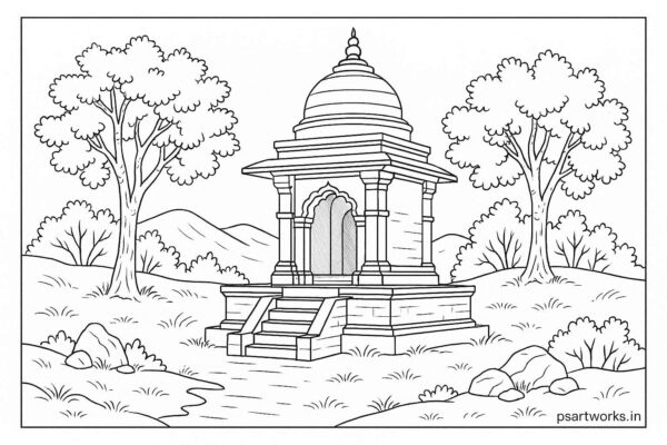 Temple coloring pages