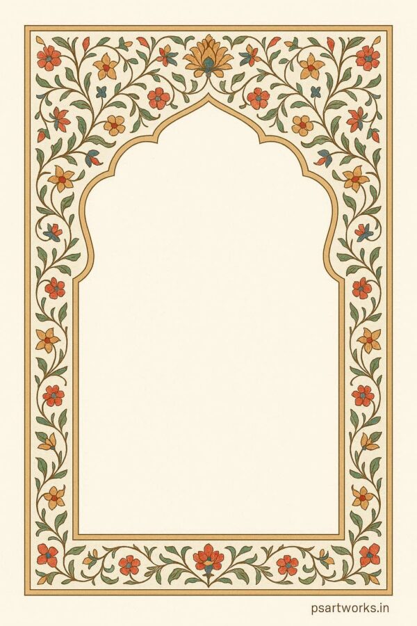 Vintage mughal frame design
