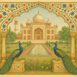 Vintage mughal garden frame design