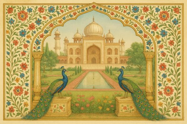 Vintage mughal garden frame design