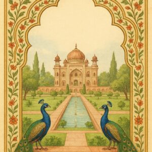 Vintage mughal garden frame design