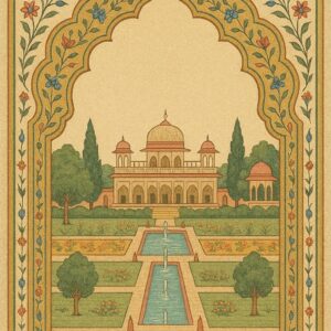 Vintage mughal garden frame design