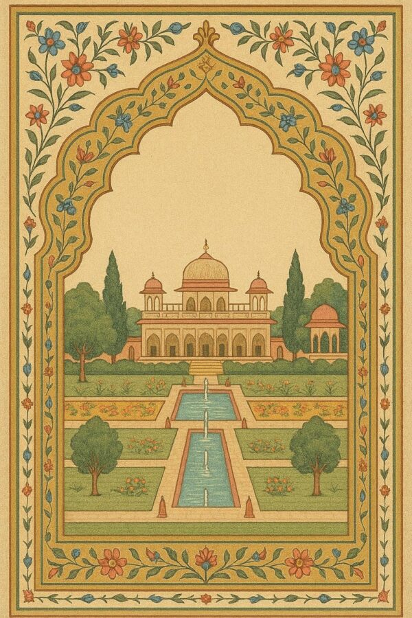 Vintage mughal garden frame design