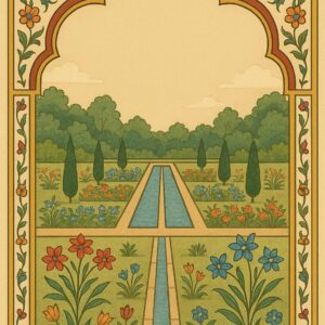 Vintage mughal garden frame design