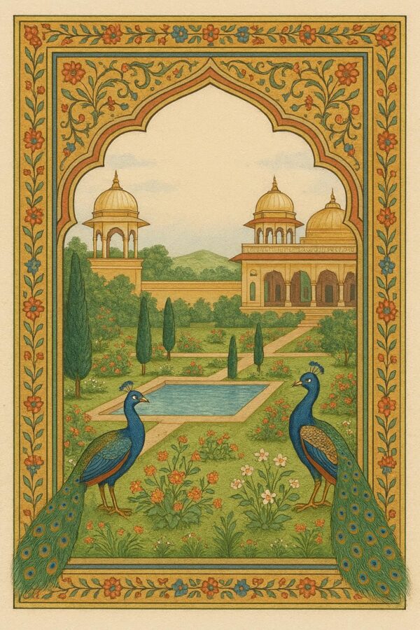 Vintage mughal garden frame design