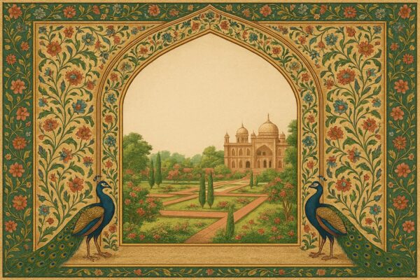 Vintage mughal garden frame design