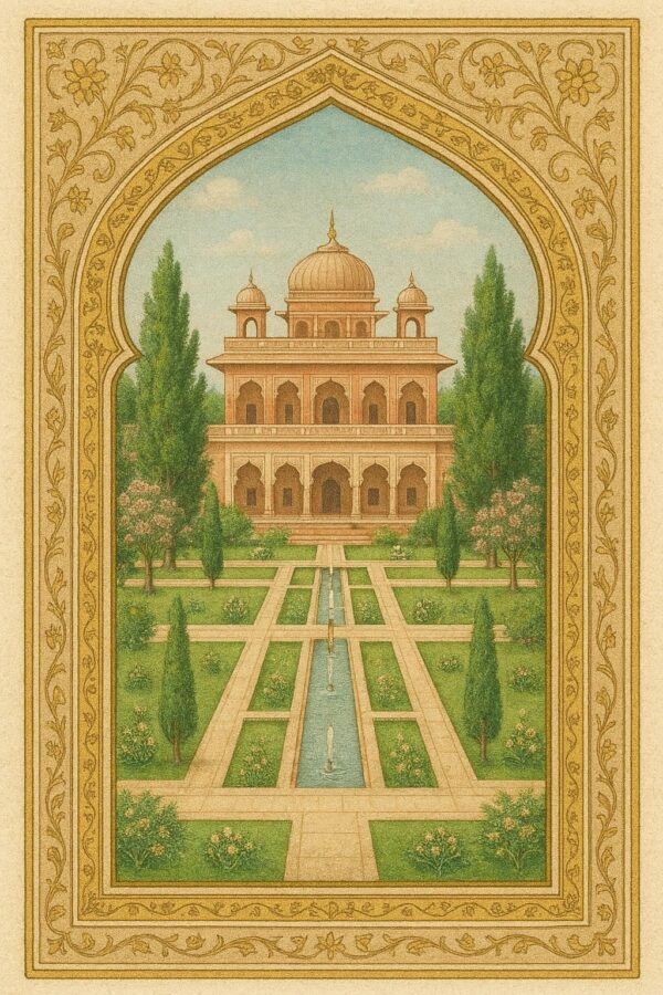 Vintage mughal garden frame design