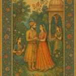 Indian mughal Art illustration