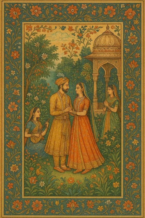 Indian mughal Art illustration
