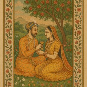 Indian mughal Art illustration
