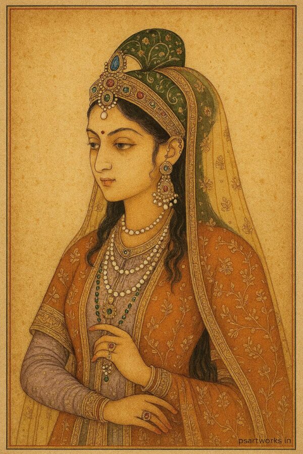 Indian mughal Art illustration