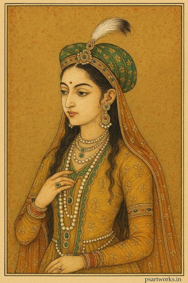 Indian mughal Art illustration