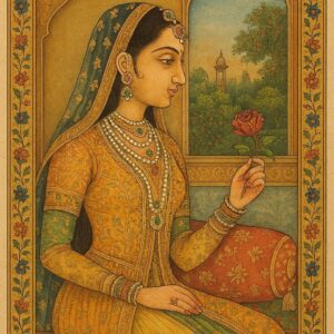 Indian mughal Art illustration