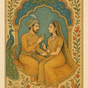 Indian mughal Art illustration