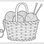 Wool basket coloring pages