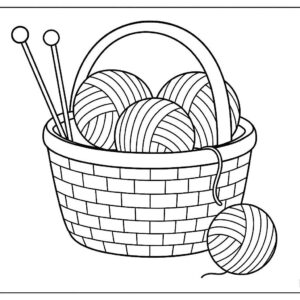 Wool basket coloring pages
