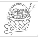 Wool basket coloring pages