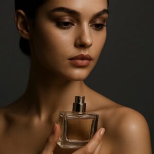 High-end beauty close-up and sharp focus with shallow depth of field