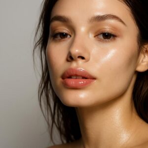 High-end beauty close-up and sharp focus with shallow depth of field