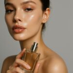 High-end beauty close-up and sharp focus with shallow depth of field