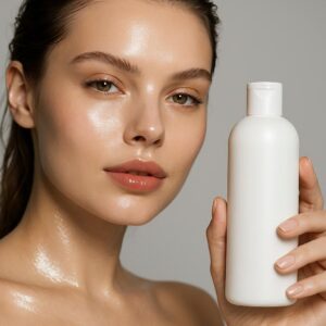 High-end beauty close-up and sharp focus with shallow depth of field