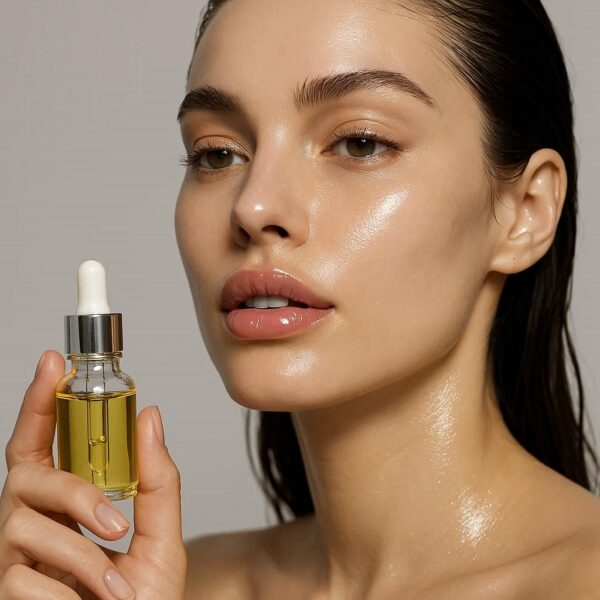 High-end beauty close-up and sharp focus with shallow depth of field