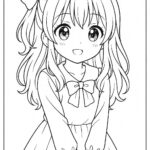 Anime cute girl Coloring Page