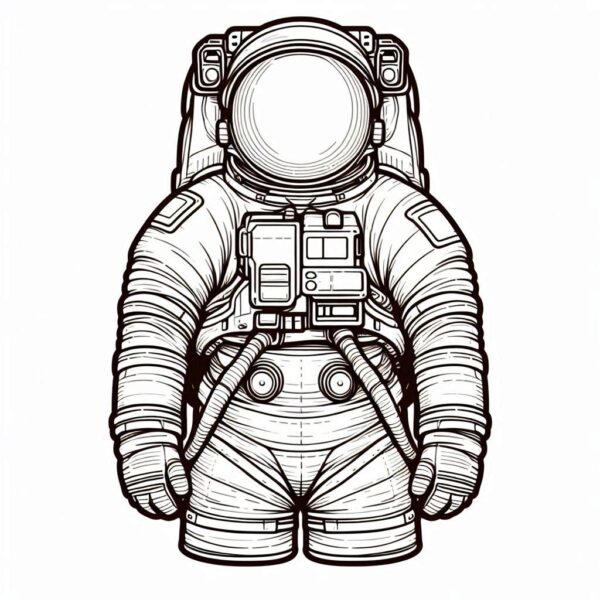 Astronaut Colouring Page
