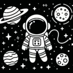Astronaut Colouring Page